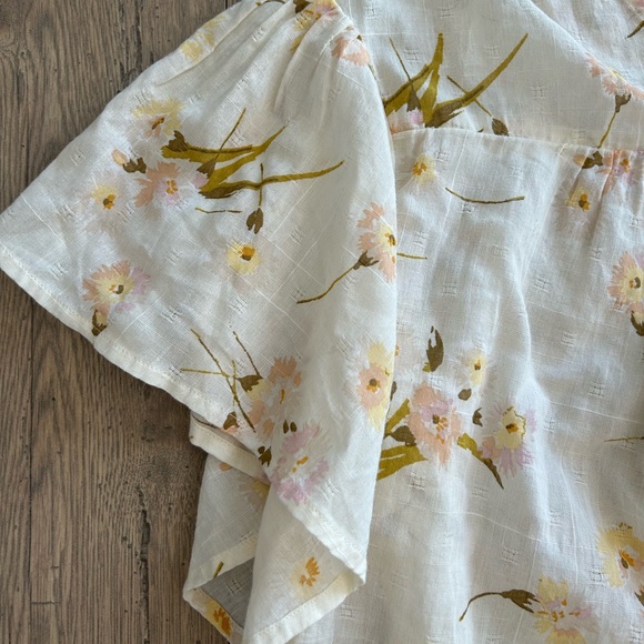 Madewell Floral Cream Blouse - Picture 2 of 5